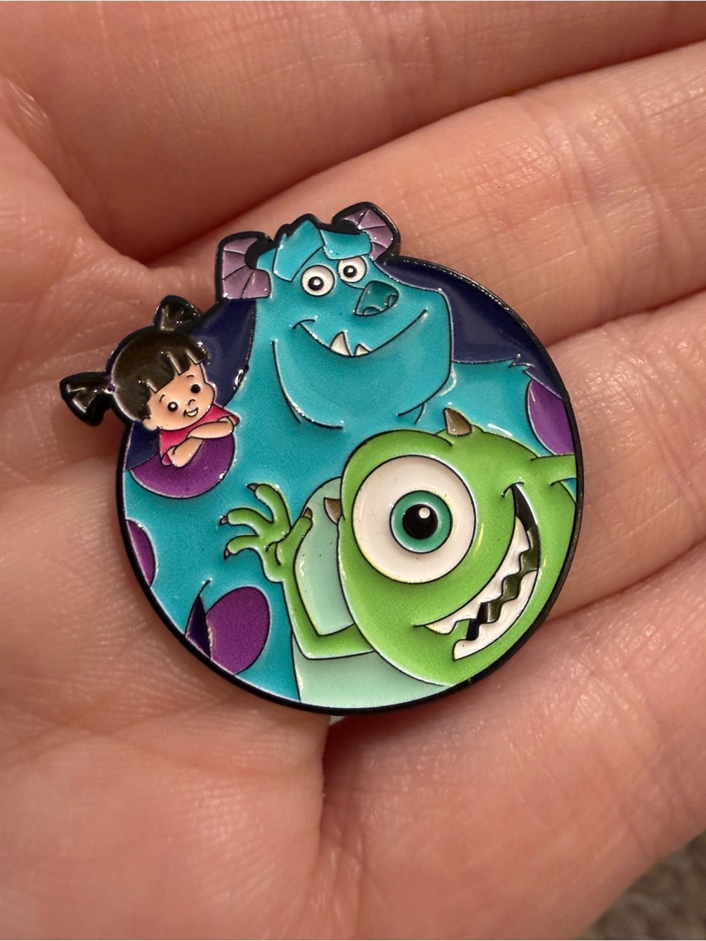 Monsters Cartoon Enamel Brooch - Blue, Green, Purple